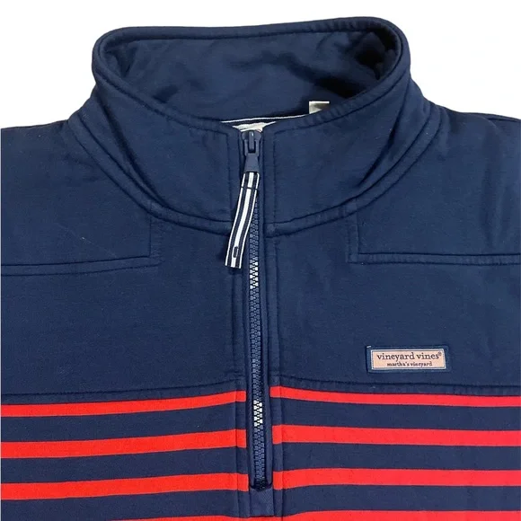 Vineyard Vines Dreamcloth Striped Shep Shirt Blue and Red Size XL - Picture 2 of 7